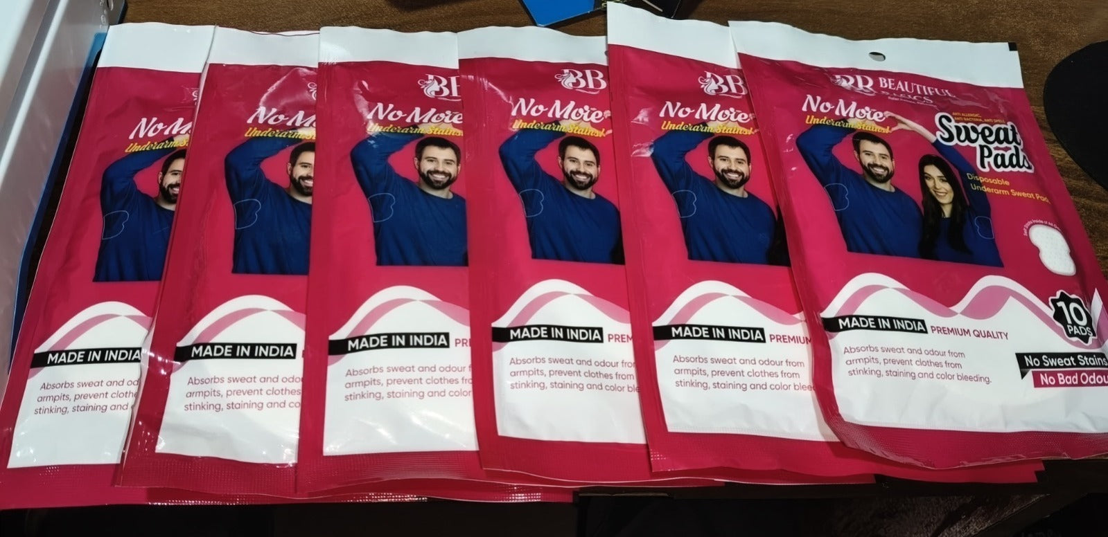 Beautiful Basics Underarms Sweat Pads Disposable (Pkts 6x 60 Pcs Set) Beautiful Basics Underarms Sweat Pads Disposable (Pkts 6x 60 Pcs Set)